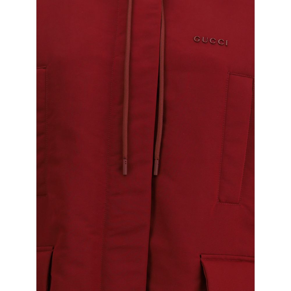 Gucci Bordeaux Polyester Shell Jacket Gucci