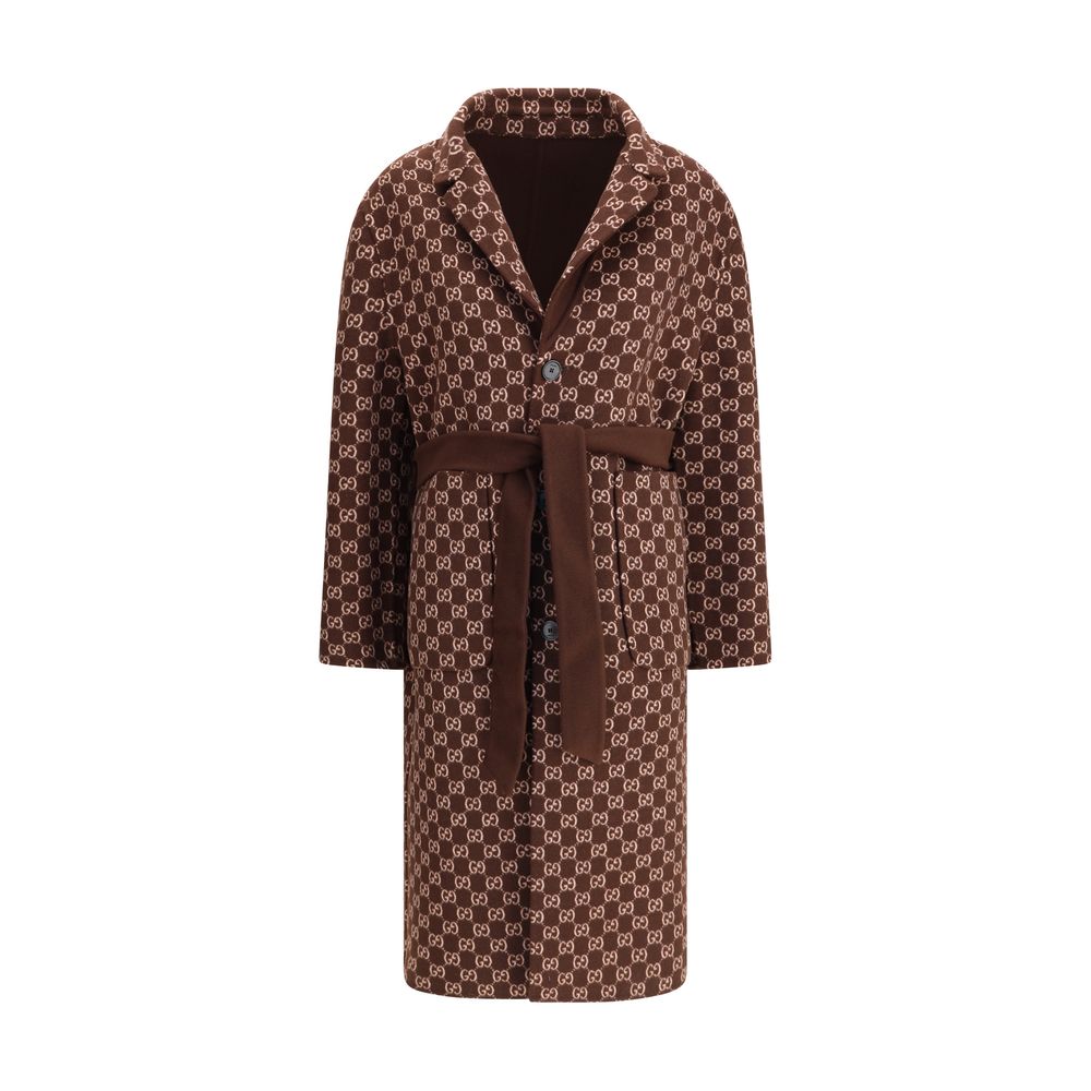 Gucci Brown Wool Coat Gucci