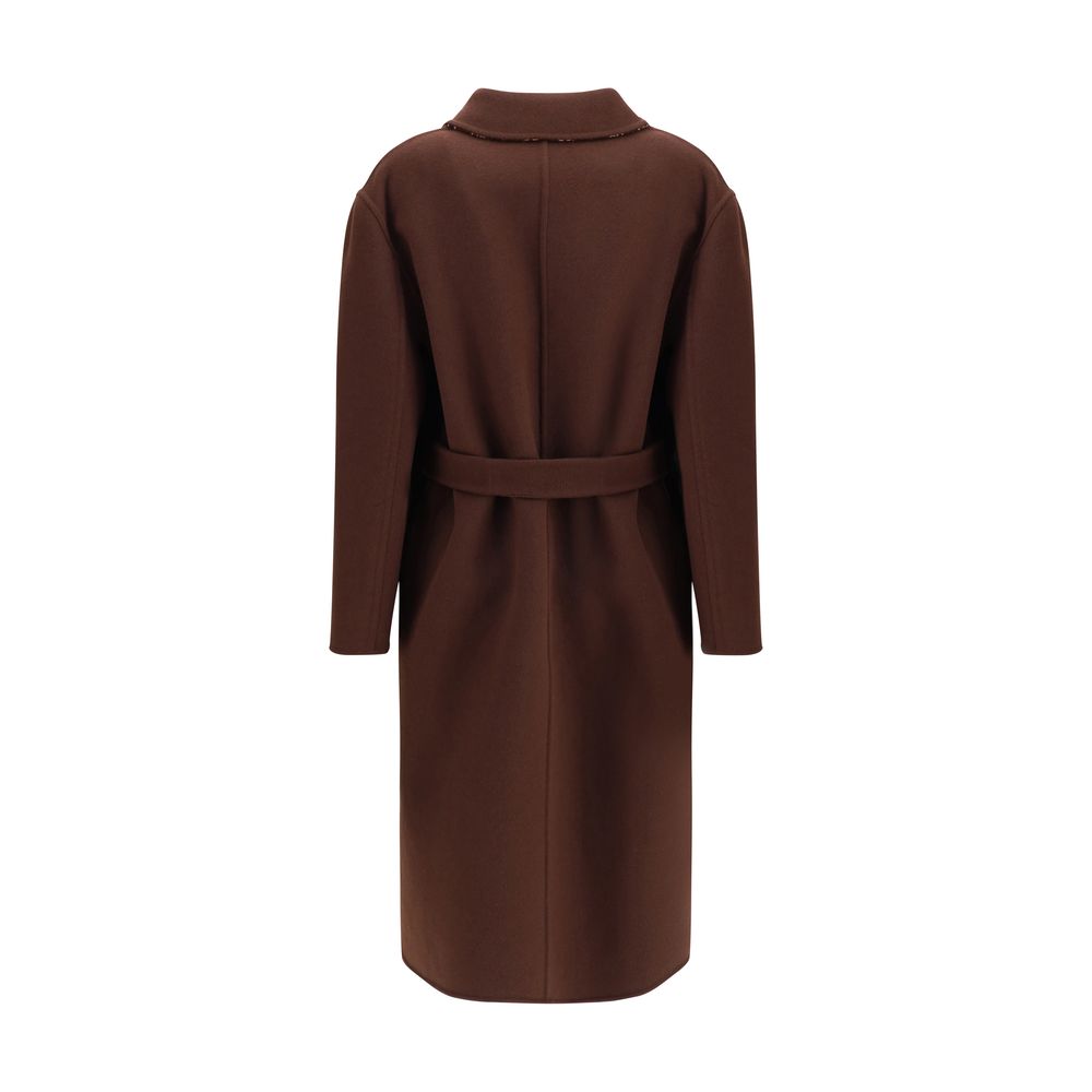 Gucci Brown Wool Coat Gucci
