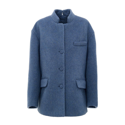 Gucci Light Blue Wool Coat Gucci