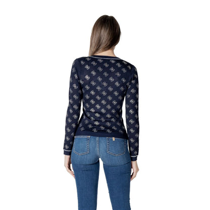 Guess Blue Viscose Sweatshirt Guess