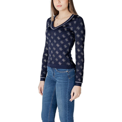 Guess Blue Viscose Sweatshirt Guess