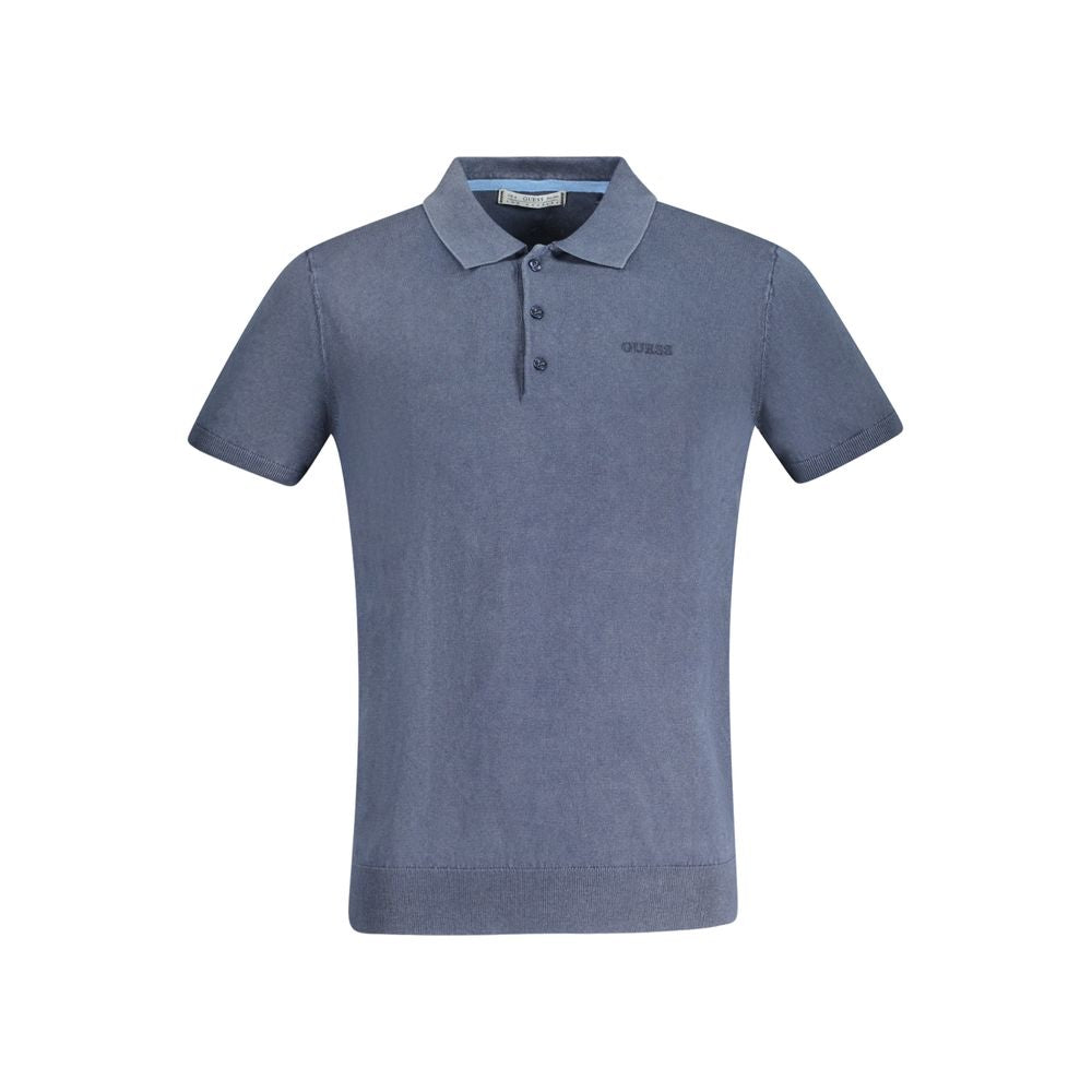 Guess Jeans Blu Cotton Men Polo