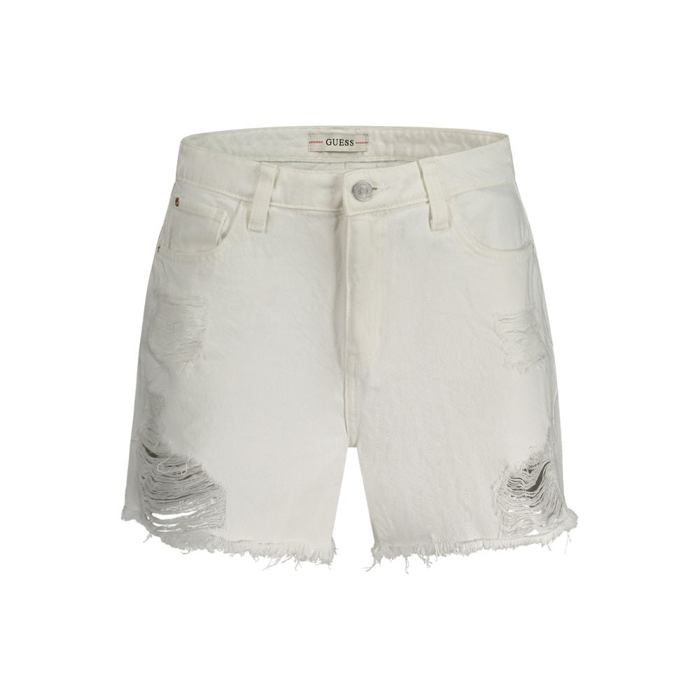 Guess Jeans White Cotton Women's Short Guess Jeans