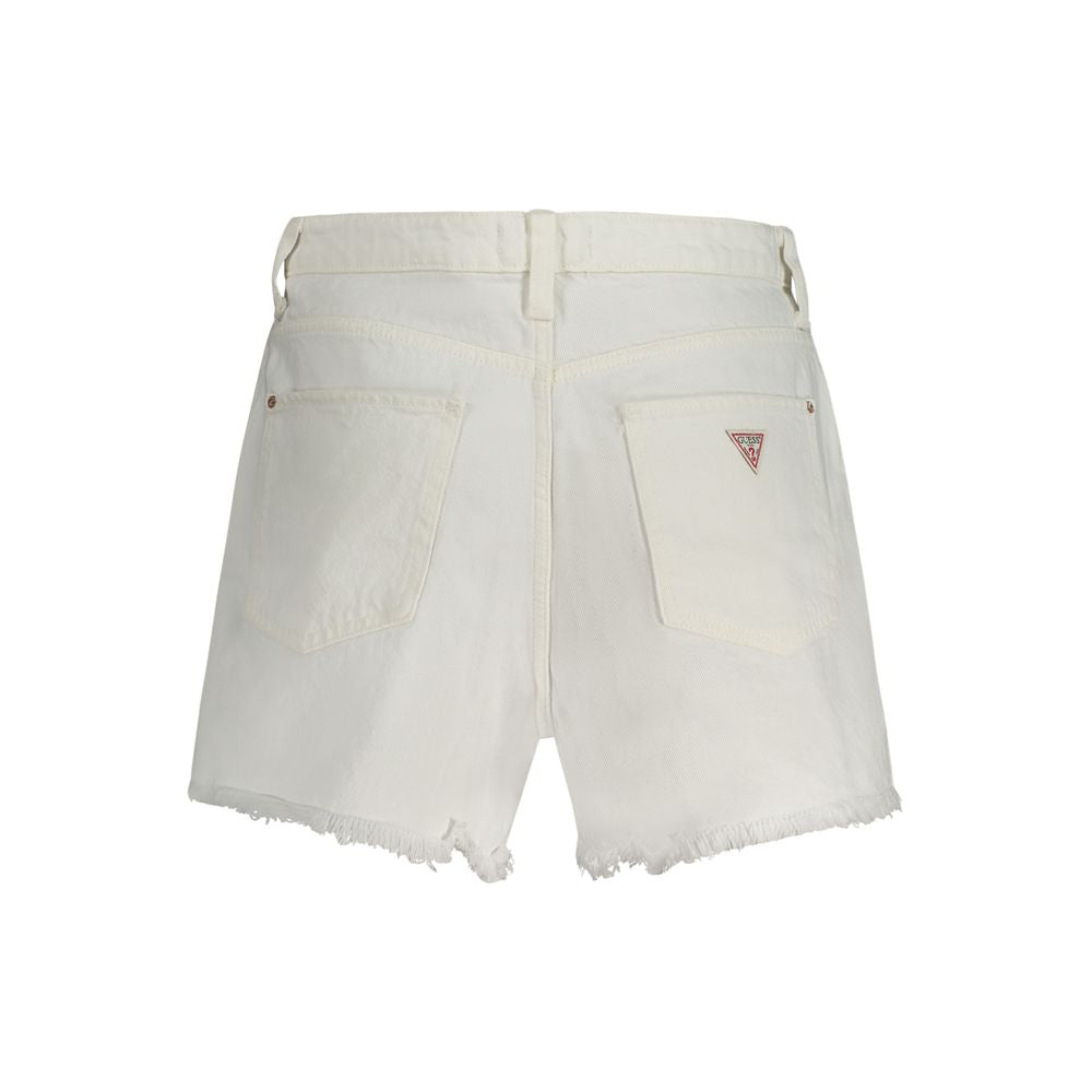 Guess Jeans White Cotton Women's Short Guess Jeans
