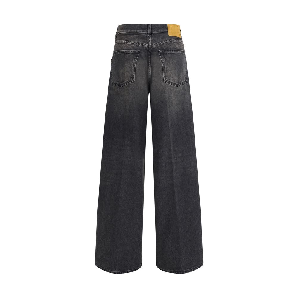 Haikure Black Cotton Relaxed Fit Jeans