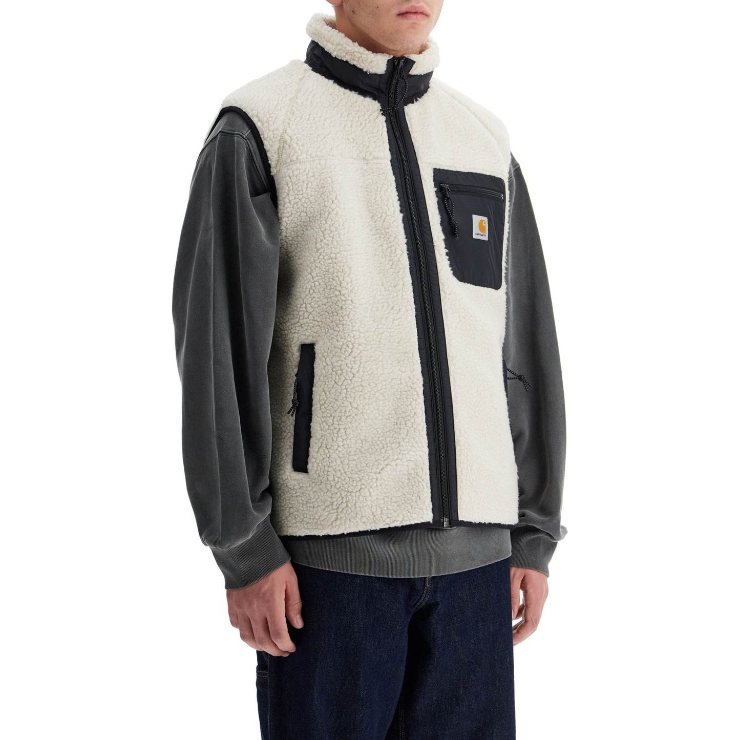 Carhartt Wip prentis liner vest in sherpa fleece Vests Carhartt Wip