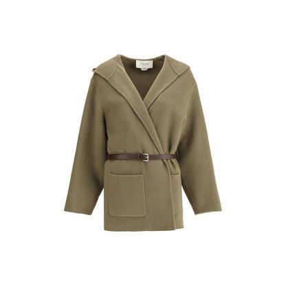 Jacob Cohen Brown Fleece Wool Coat Jacob Cohen