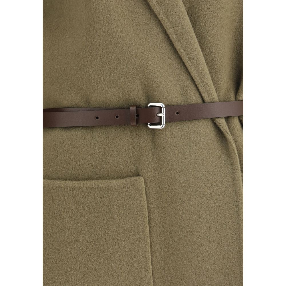 Jacob Cohen Brown Fleece Wool Coat Jacob Cohen