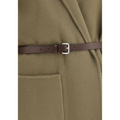 Jacob Cohen Brown Fleece Wool Coat Jacob Cohen