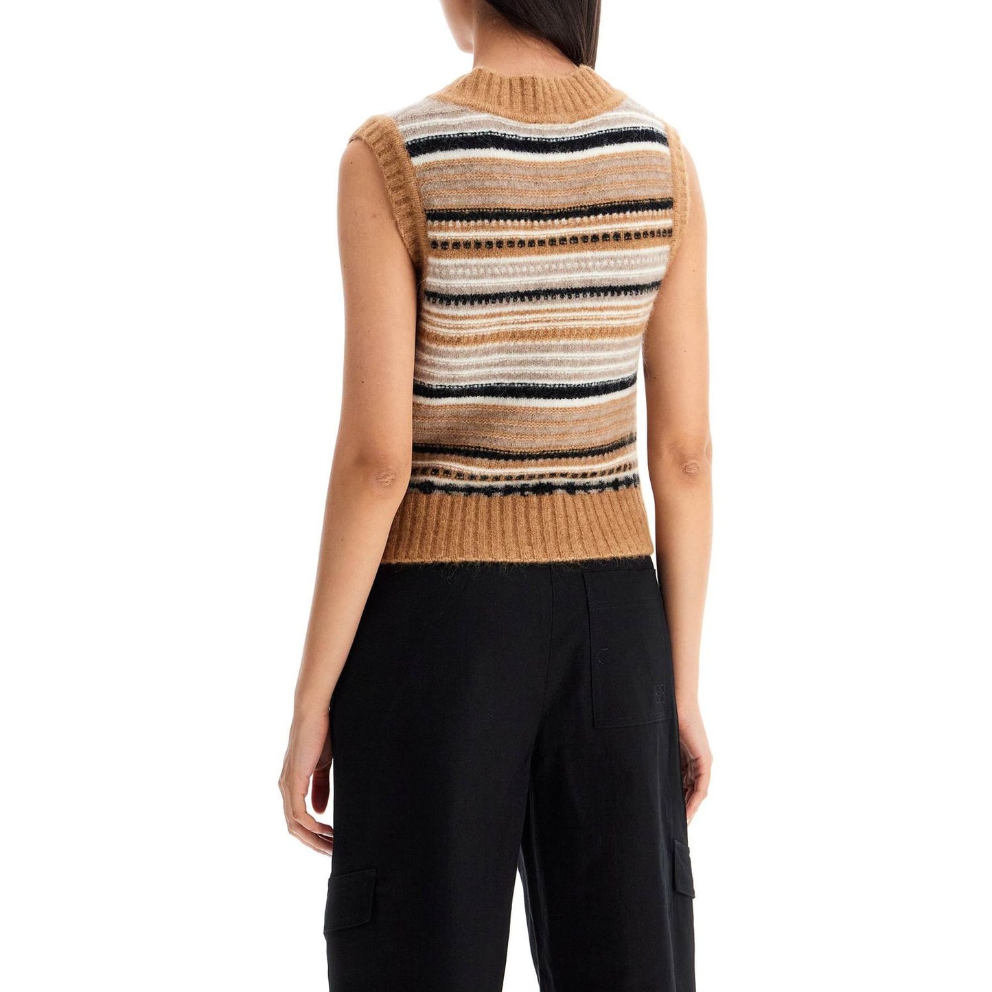 Ganni "soft striped knit vest with a comfortable Knitwear Ganni