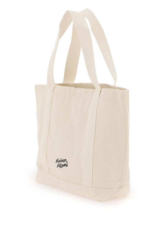 Maison Kitsune fox head tote bag