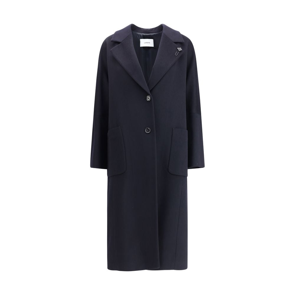 Lardini Black Cashmere Coat Lardini
