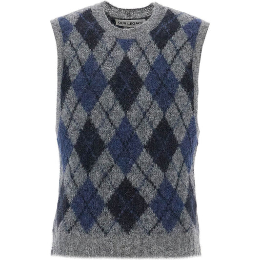 OUR LEGACY soft duke argyle formal knit vest Knitwear OUR LEGACY