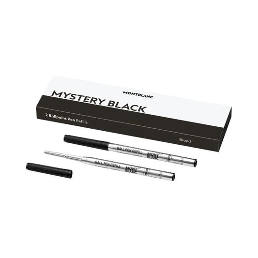 MONTBLANC Mod. MISTERY BLACK -  BALLPOINT PEN REFILLS - BROAD -2 PCS FASHION ACCESSORIES MONTBLANC