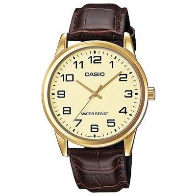 CASIO COLLECTION Mod. 3H GOLD, BROWN LEATHER - GOLD WATCHES CASIO COLLECTION & VINTAGE