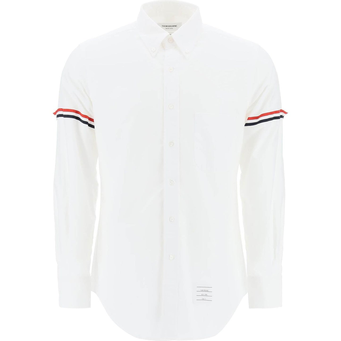 Thom Browne oxford button-down shirt with rwb armbands Shirts Thom Browne