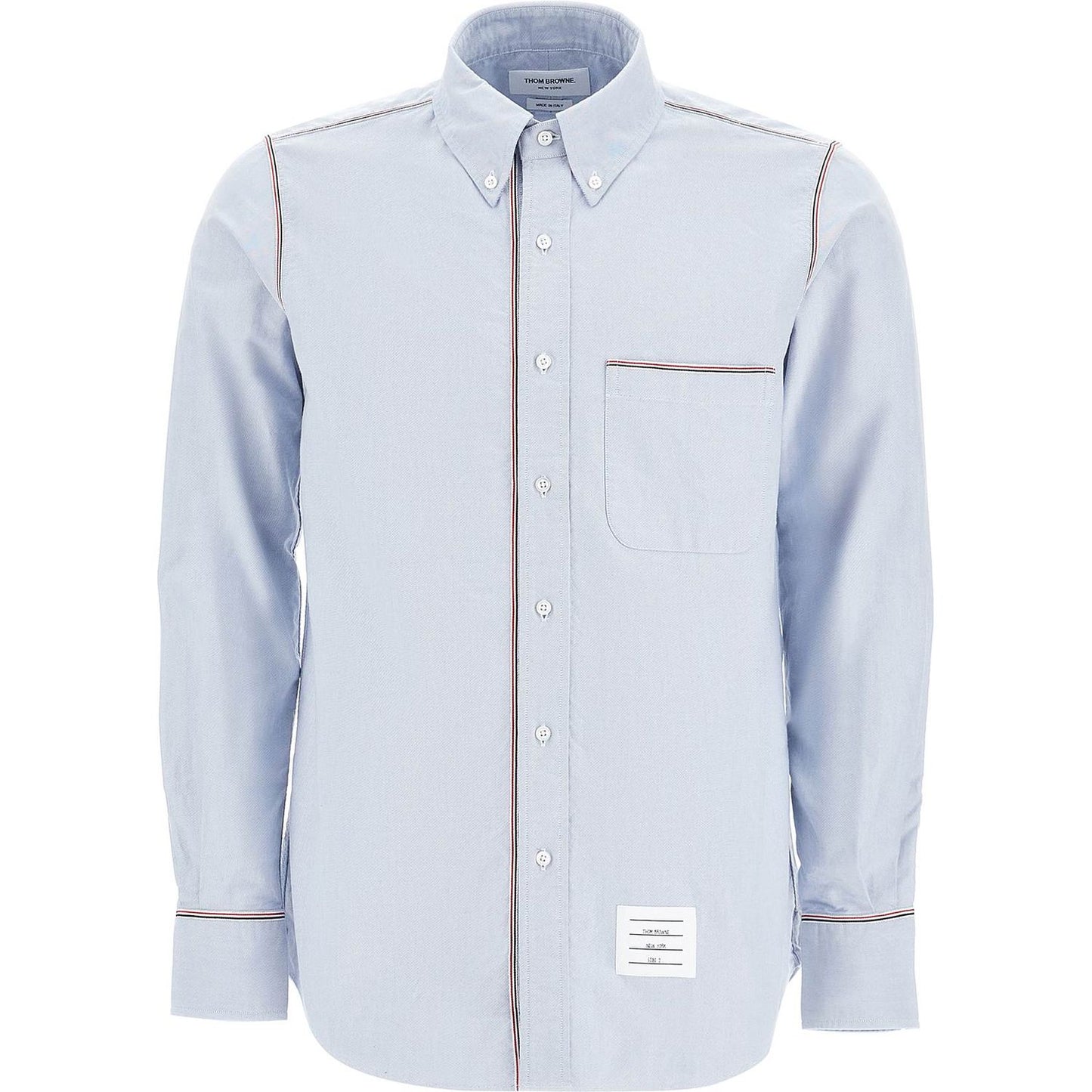 Thom Browne button-down shirt with gros-grain trim Shirts Thom Browne