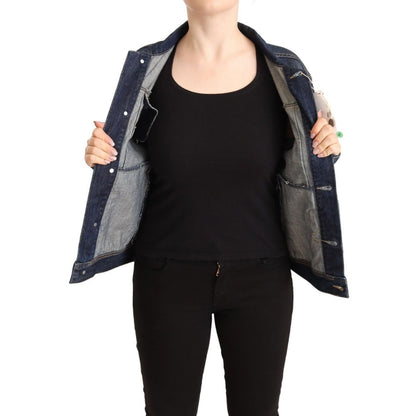 Master Coat Dark Blue Button Down Long Sleeves Denim Jacket Master Coat