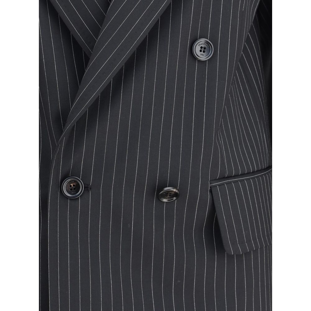 Max Mara Black Fleece Wool Blazer Max Mara