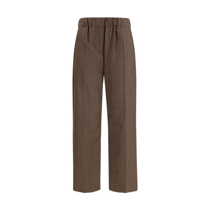Max Mara Brown Wool Casual Pants Max Mara