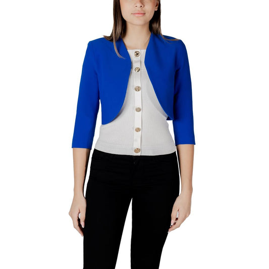 Morgan De Toi Blue Polyester Full-Length Jacket Morgan De Toi