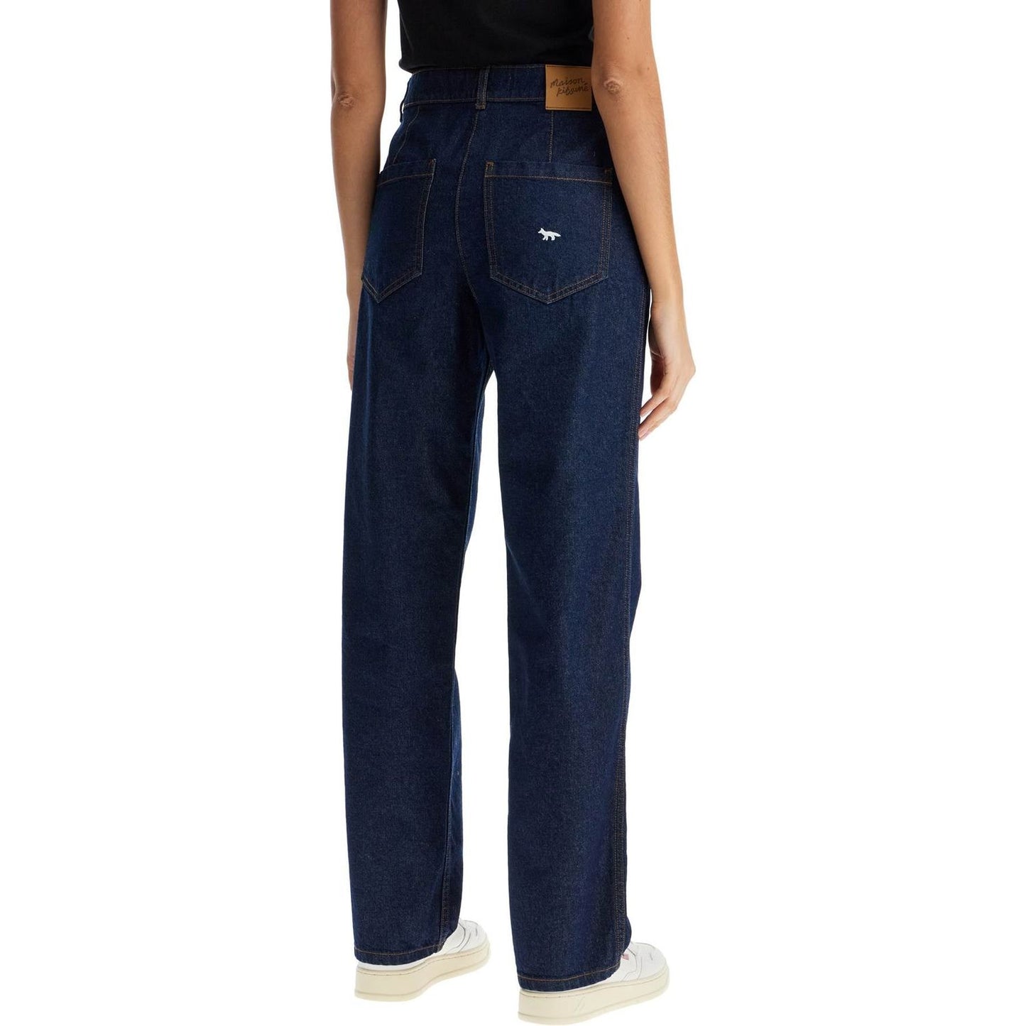 Maison Kitsune straight jeans with embroidery Jeans Maison Kitsune