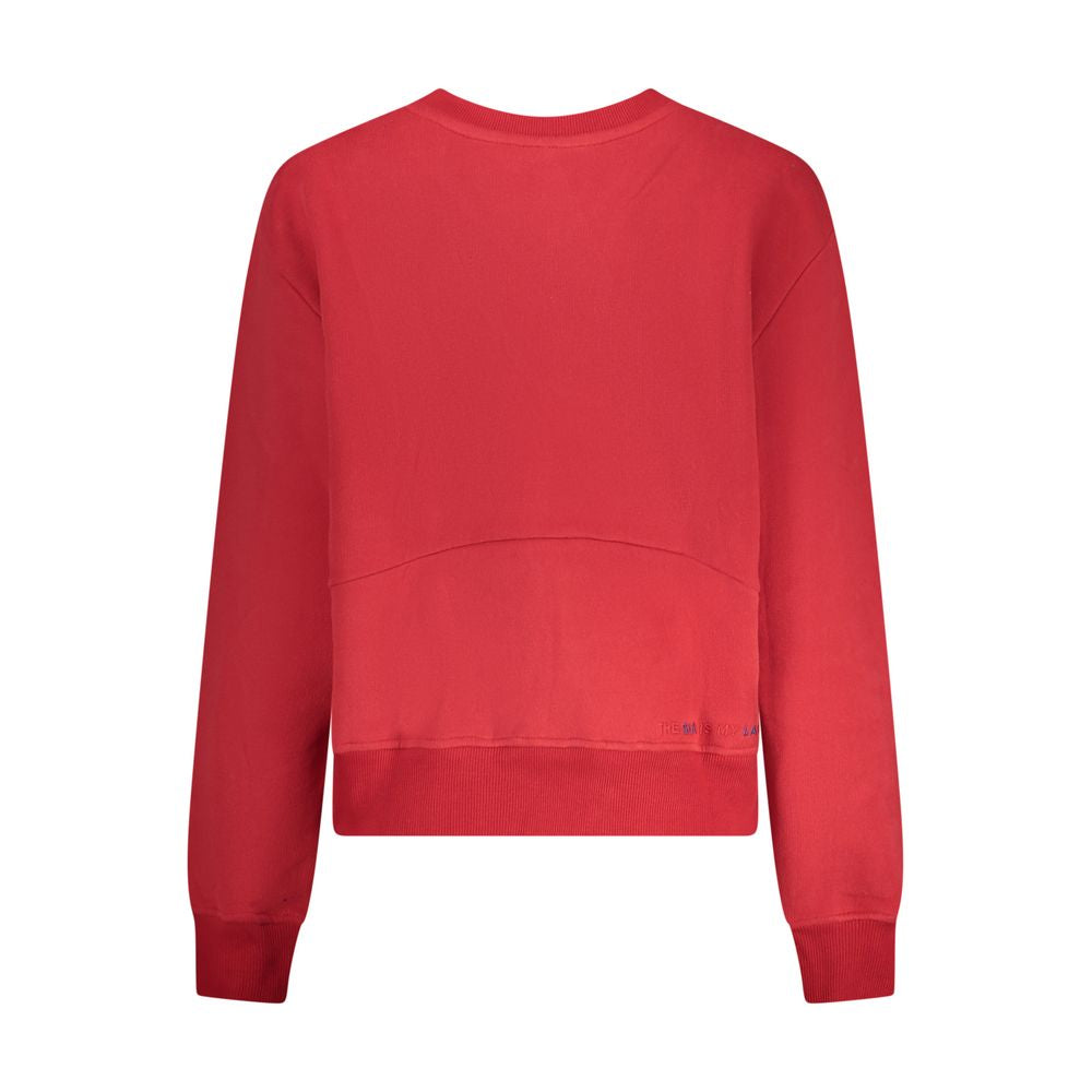 North Sails Red Cotton Women Sweatshirt North Sails
