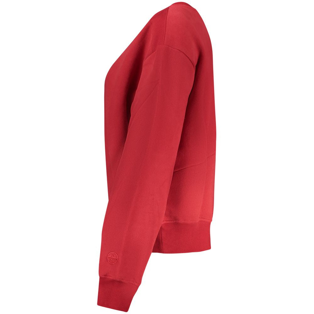 North Sails Red Cotton Women Sweatshirt North Sails