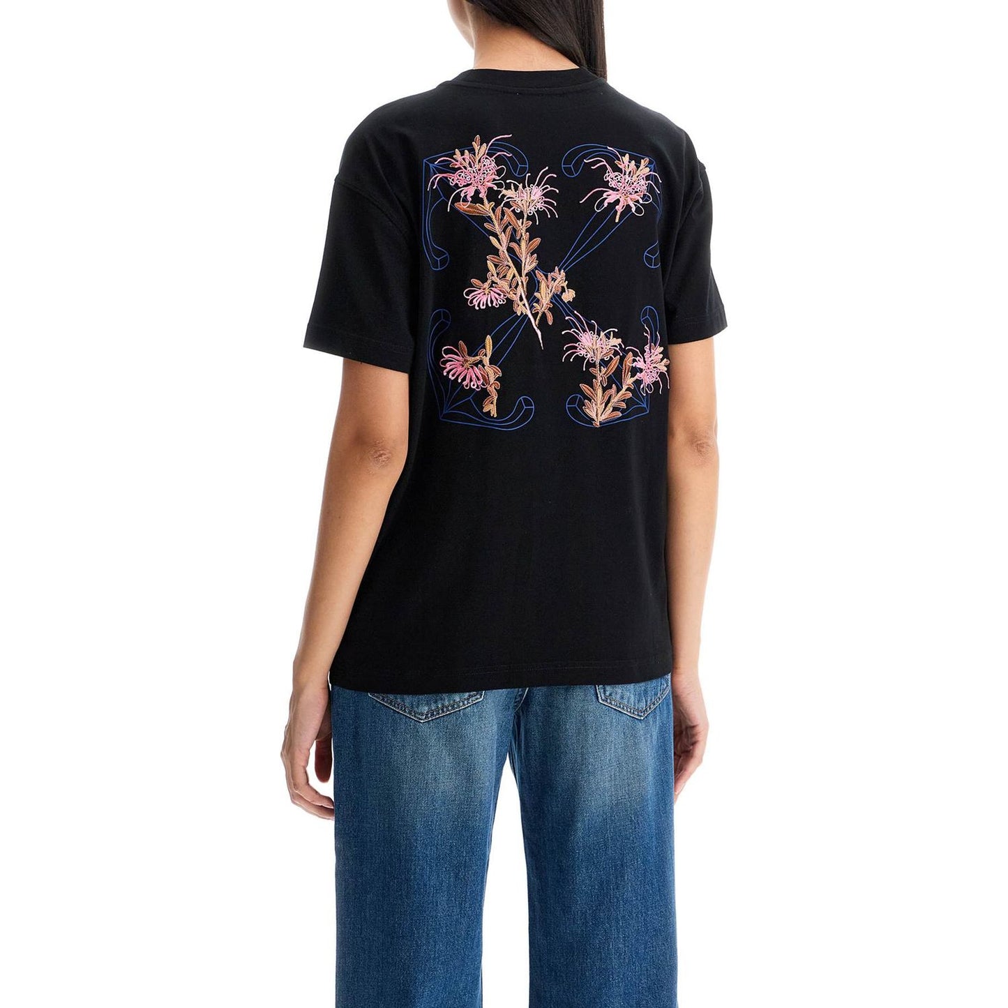 Off White Off-White pinkflower arrow t-shirt Topwear Off White