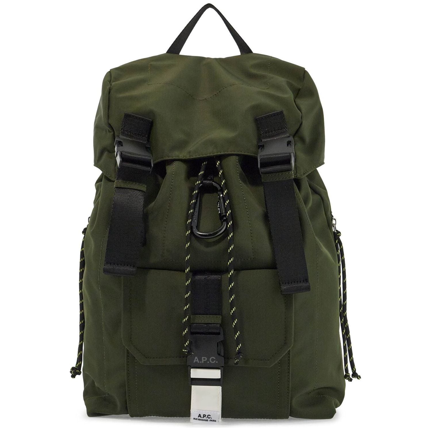 Front view with bag zipped and handles upright.