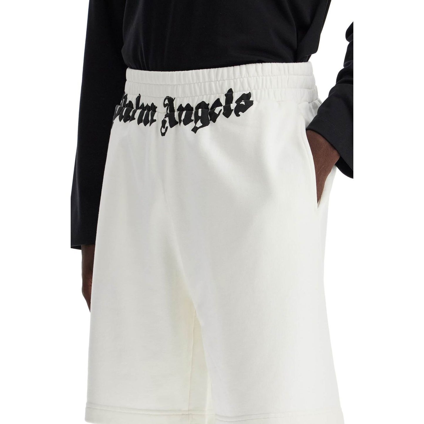 Palm Angels sporty bermuda shorts with logo print Short trousers Palm Angels