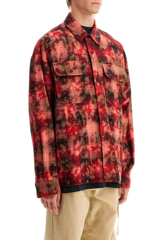 Palm Angels 'flannel shirt with curved logo Shirts Palm Angels