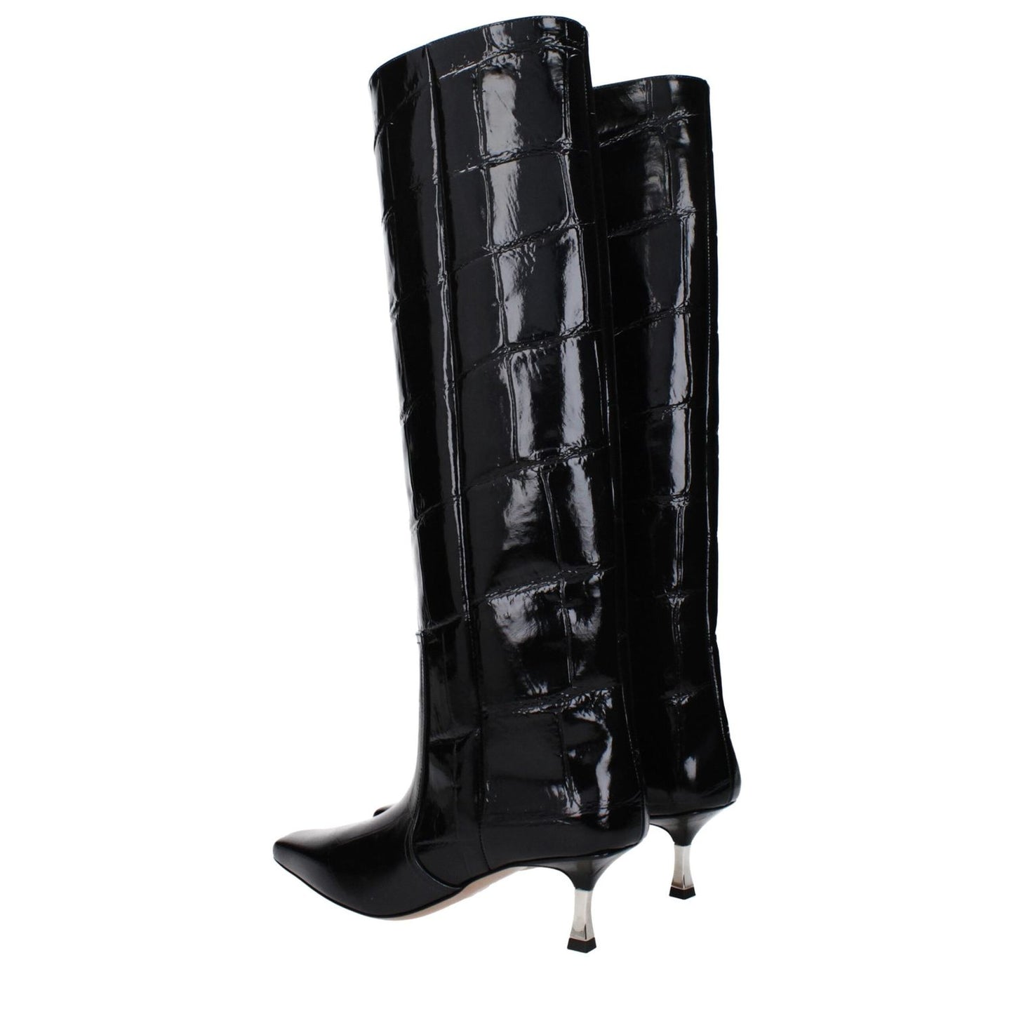 Paris Texas Black Leather Boots