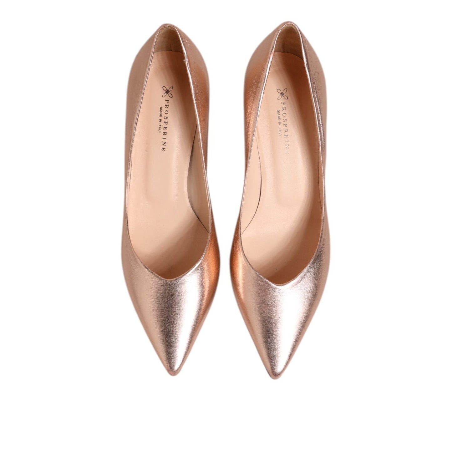 Prosperine Pink Leather Pumps Stiletto Heels Slip On Shoes