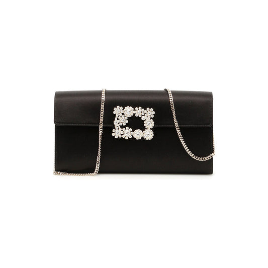 Roger Vivier flower buckle envelope clutch Clutches Roger Vivier