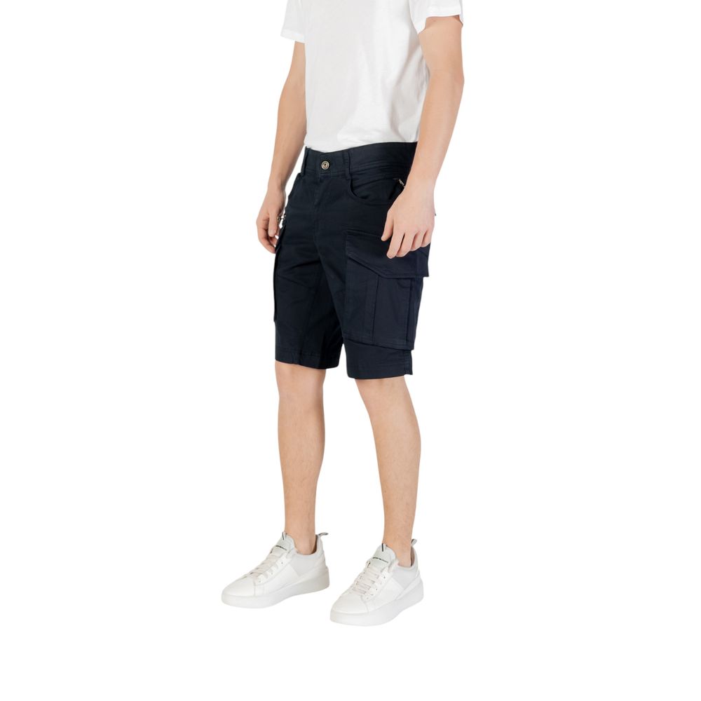 Replay Blue Cotton Bermuda Shorts