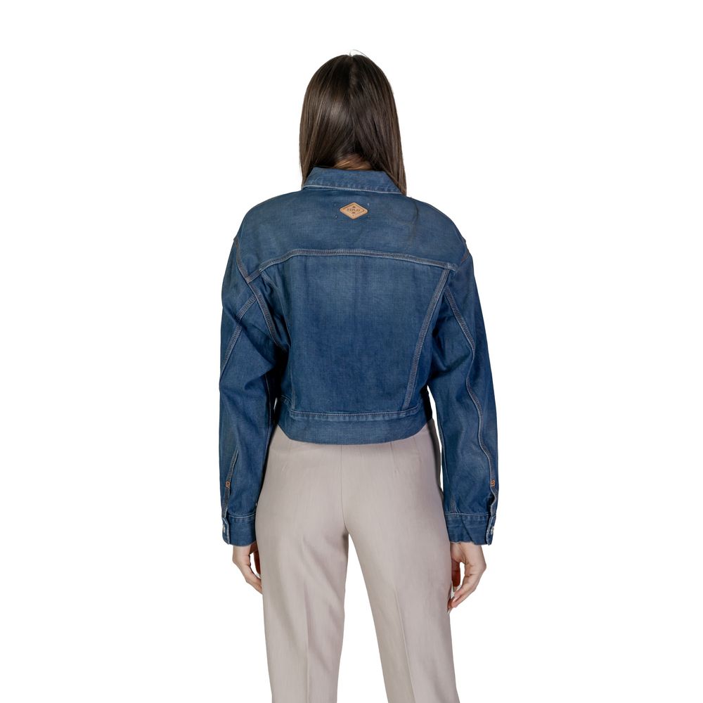 Replay Blue Cotton Denim Jacket