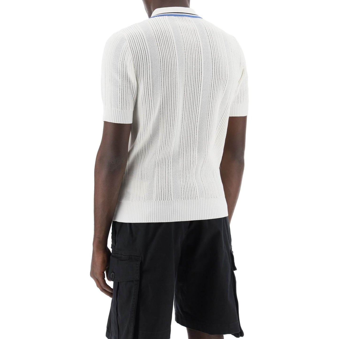 Dsquared2 perforated knit polo shirt Topwear Dsquared2