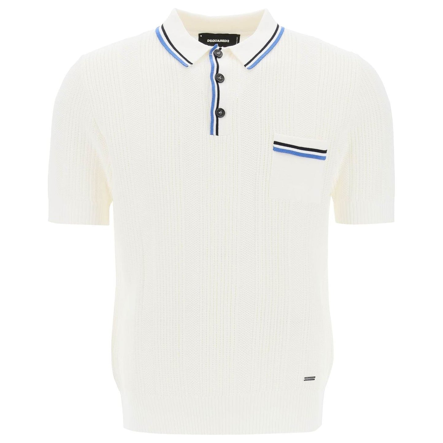 Dsquared2 perforated knit polo shirt Topwear Dsquared2