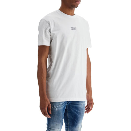 Dsquared2 white cotton t-shirt with embroidered logo Topwear Dsquared2