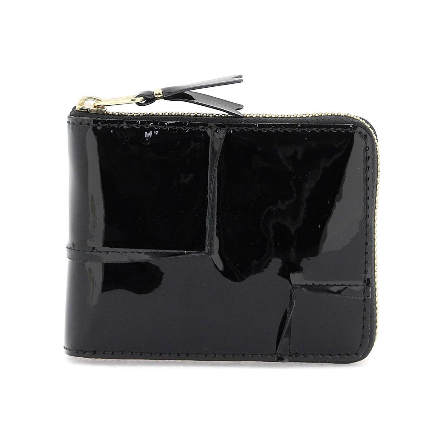 Comme Des Garcons Wallet zip around patent leather wallet with zipper Small Leather Goods Comme Des Garcons Wallet