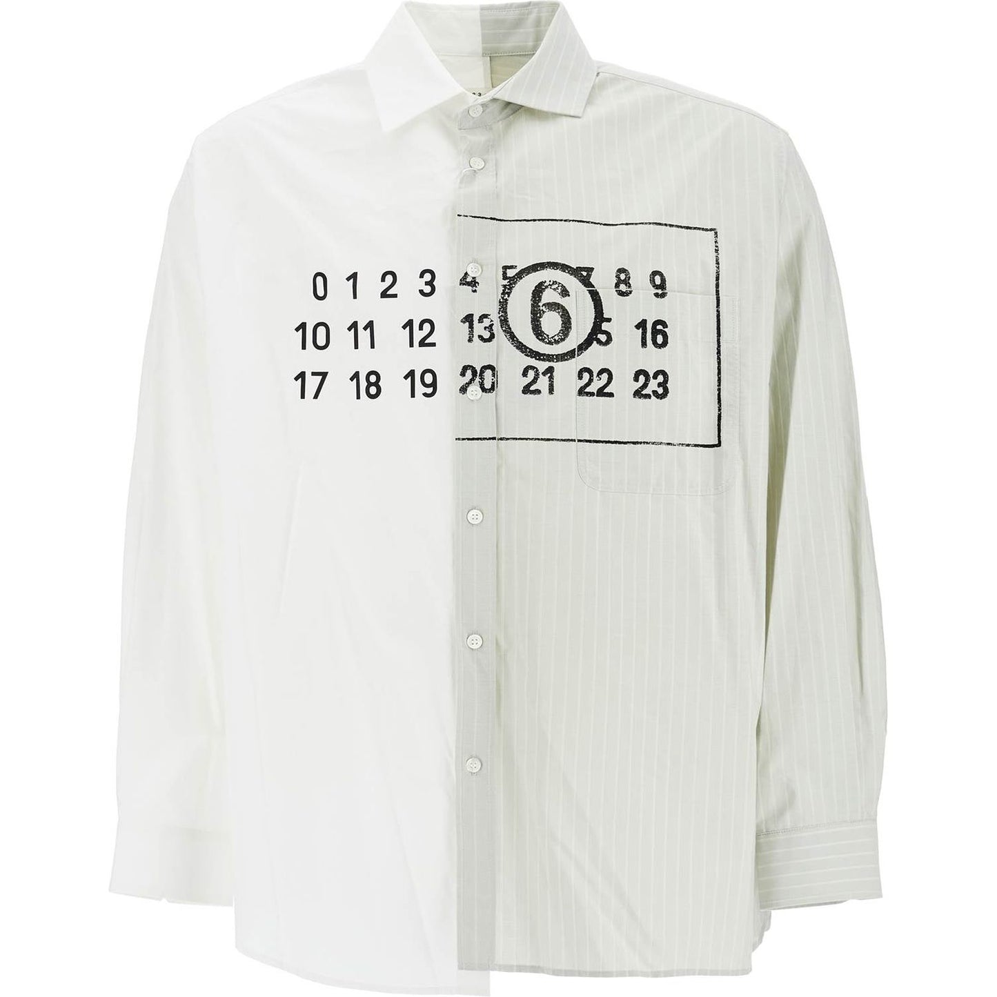 MM6 Maison Margiela asymmetric numeric shirt with Shirts MM6 Maison Margiela