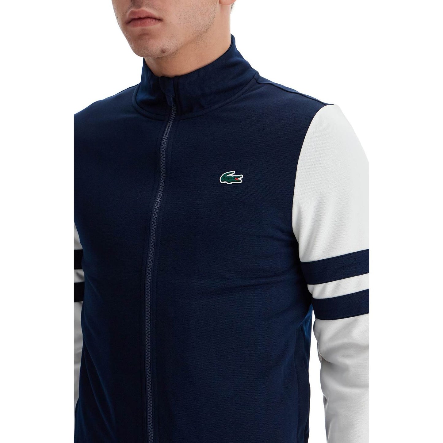 Lacoste full zip sweatshirt with contrasting sleeves Topwear Lacoste