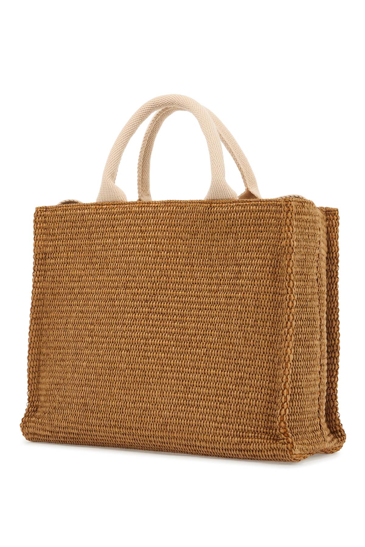 Marni raffia-effect canvas small tote bag Shopper Marni