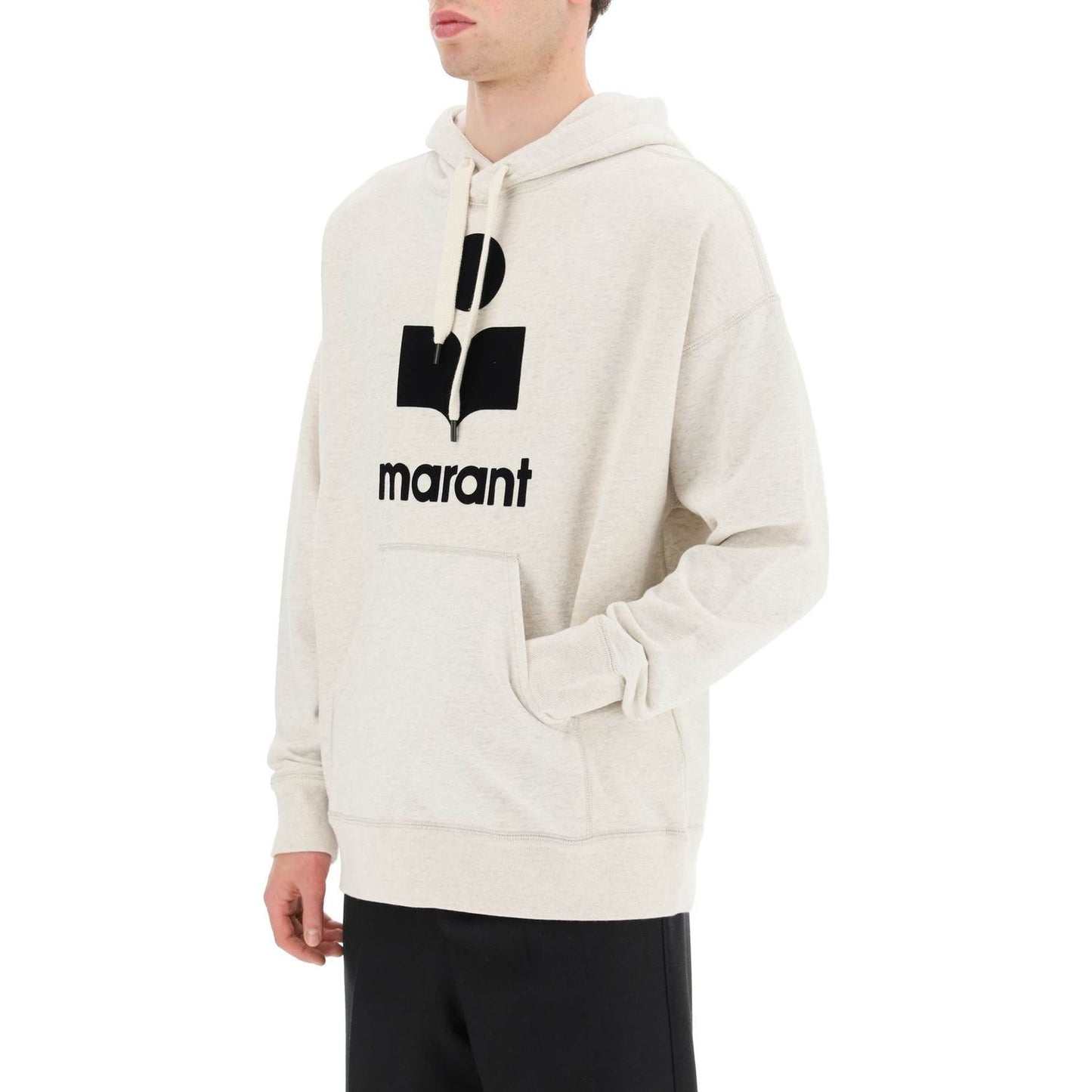 Marant 'miley' hoodie with flocked logo Topwear Marant