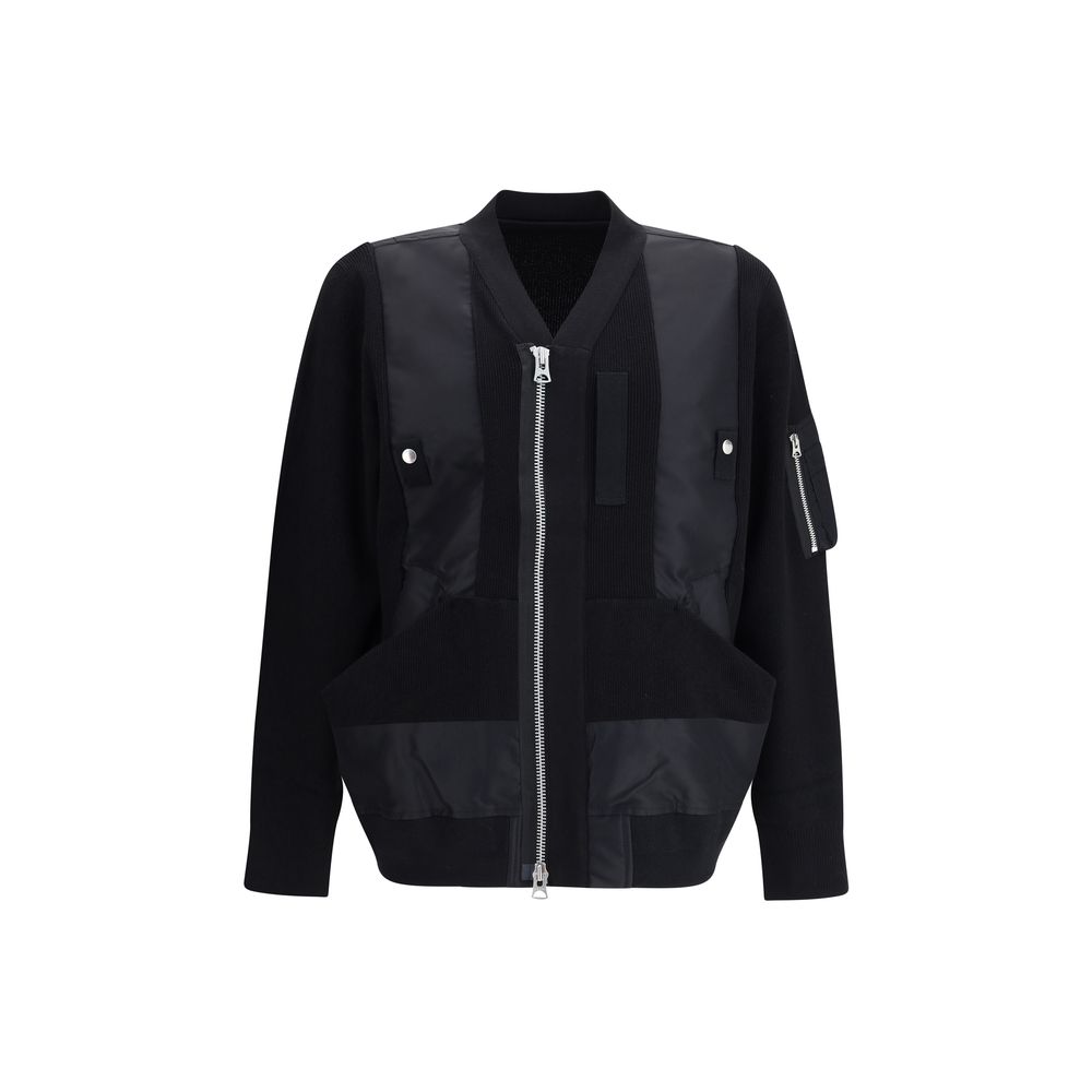 Sacai Black Cotton Bomber Sacai