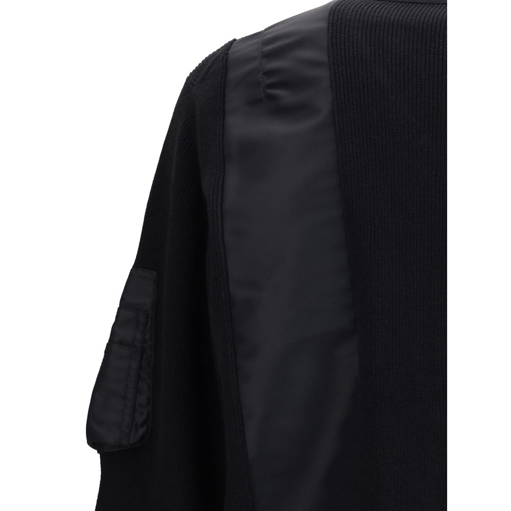 Sacai Black Cotton Bomber Sacai