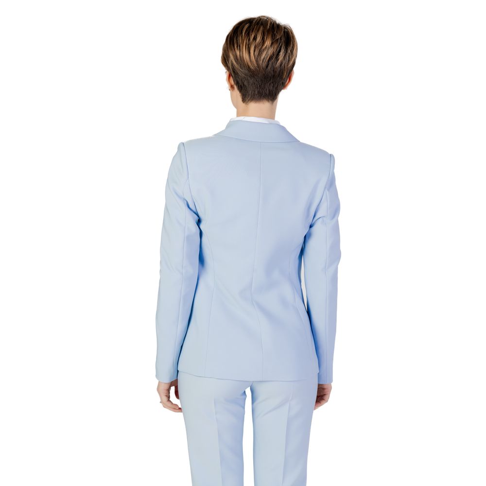 Sandro Ferrone Blue Polyester Blazer Sandro Ferrone