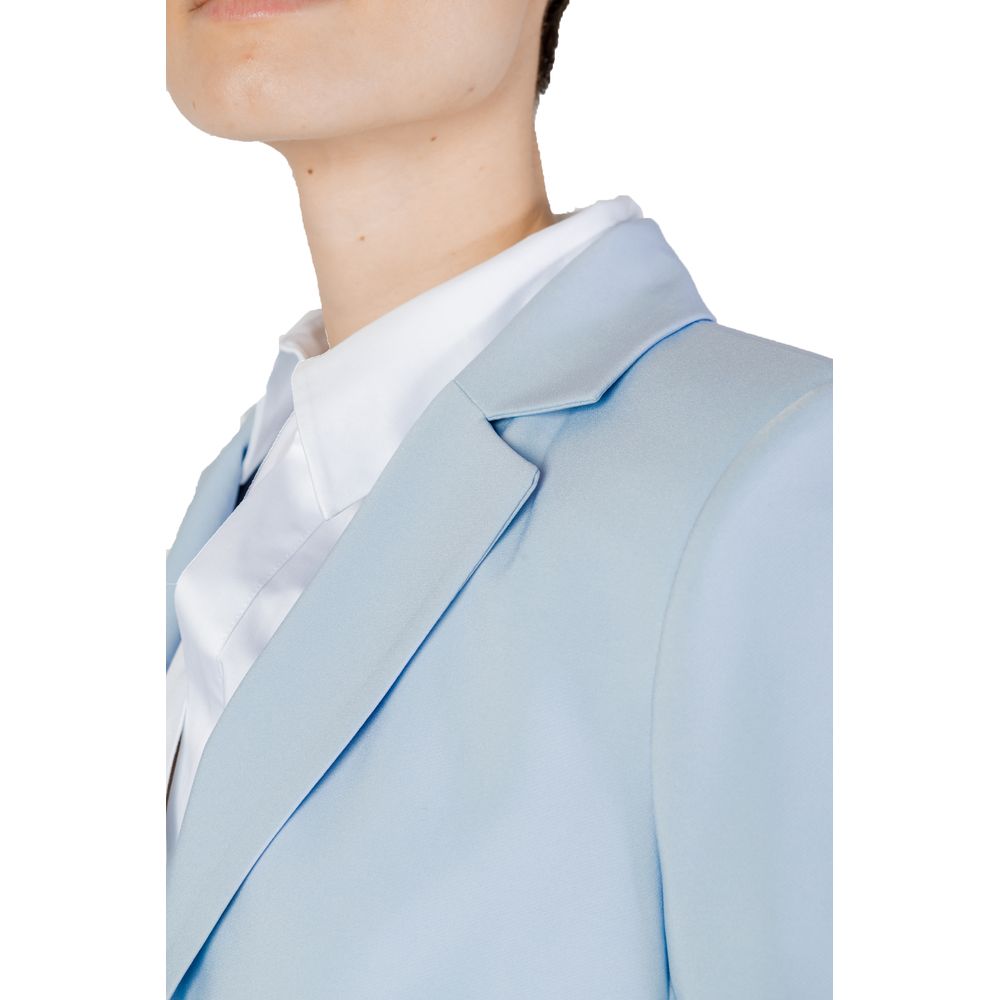 Sandro Ferrone Blue Polyester Blazer Sandro Ferrone